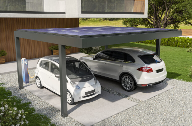 double aluminium carport