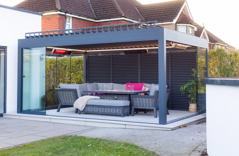 aluminium bioclimatic pergola
