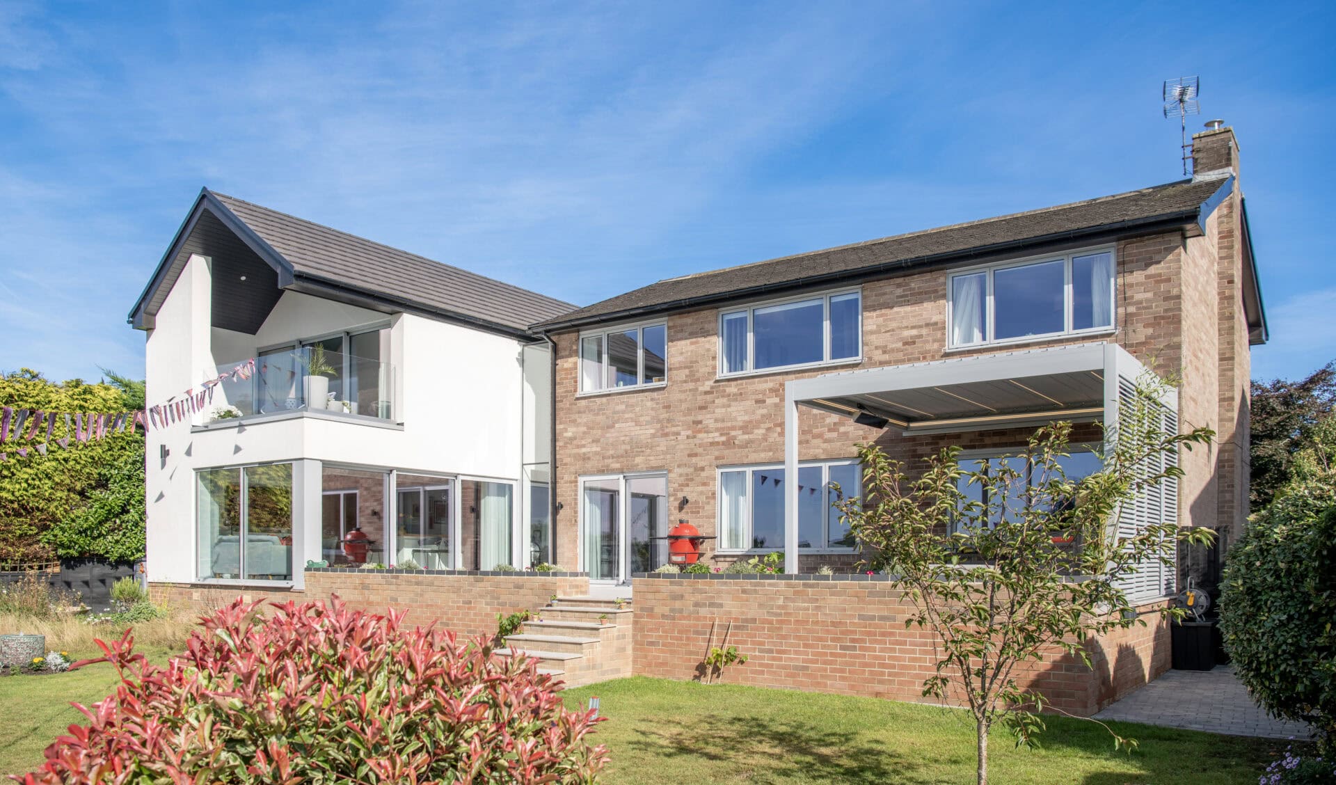 3700mm x 3900mm wall mounted pergola, Harrogate